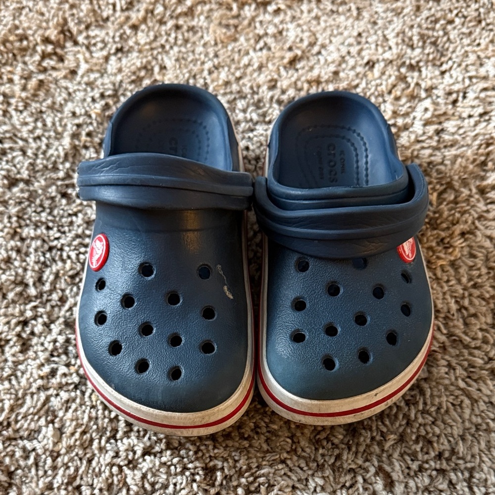 Navy Kids Crocs